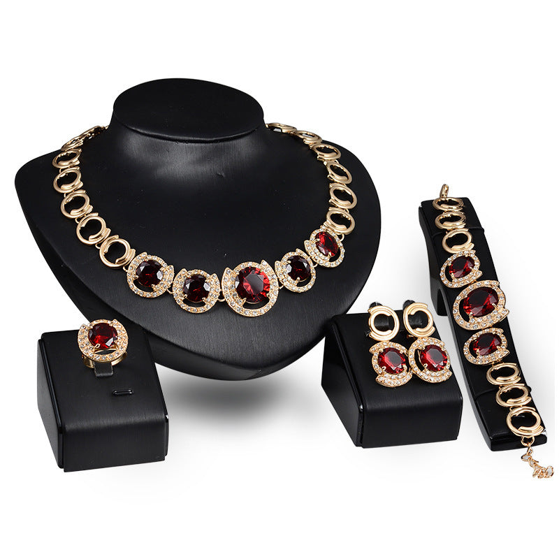 Faux Garnet jewelry Set