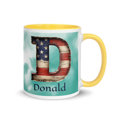 Donald American Flag Letter with colored handle