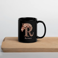 RENEE Horse Letter Leo Horoscope mug