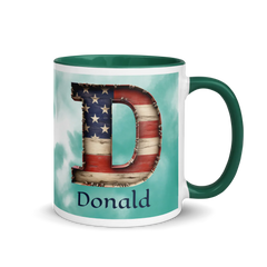 Donald American Flag Letter with colored handle