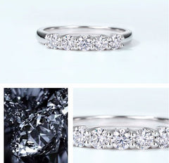 Moissanite Wedding Band