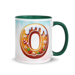 OLIVIA Gingerbread Mug with colored handled gradient background