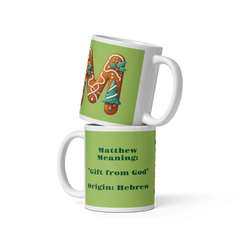 Matthew Gingerbread Mug with White Handle