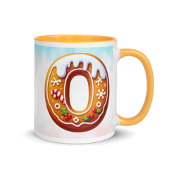 OLIVIA Gingerbread Mug with colored handled gradient background