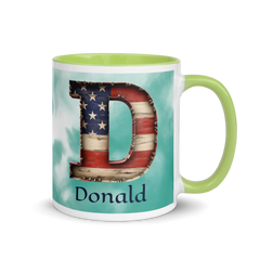 Donald American Flag Letter with colored handle