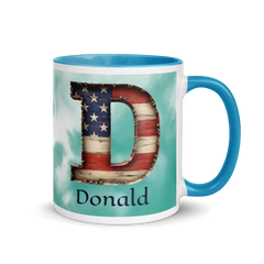 Donald American Flag Letter with colored handle