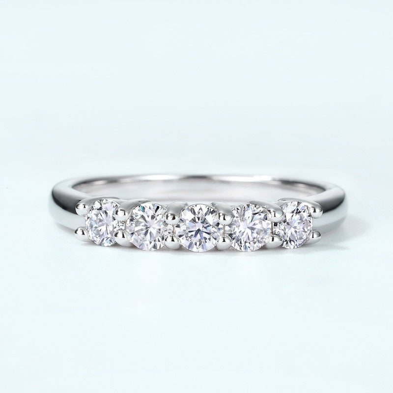 Moissanite Wedding Band