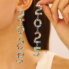 2025 Rhinestone Pendant Earrings