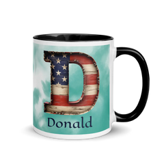 Donald American Flag Letter with colored handle