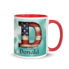 Donald American Flag Letter with colored handle