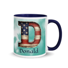 Donald American Flag Letter with colored handle