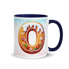 OLIVIA Gingerbread Mug with colored handled gradient background