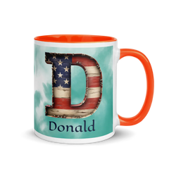 Donald American Flag Letter with colored handle